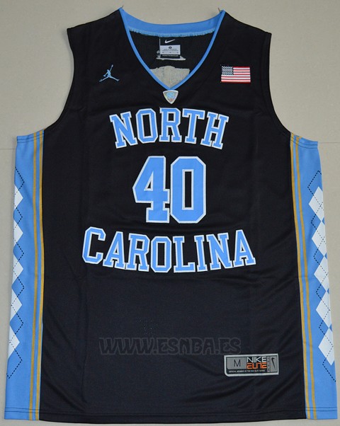 Camiseta NCAA North Carolina Tar Heels Harrison Barnes #40 Negro